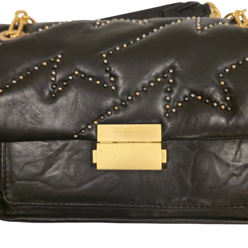 Zadig & Voltaire Ziggy Black Quilted Matelassé Clous Shoulder Bag - Picture 7 of 16